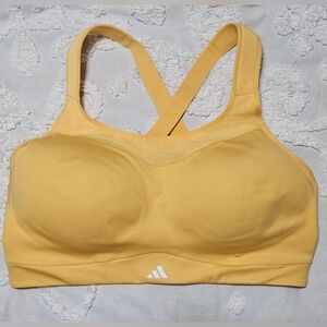Adidas TLRD Impact Training High-Support Pastel Yellow Bra Sz 2X (DD-F) Recycled